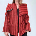 Christian Dior herringbone wrap scarf wool coat