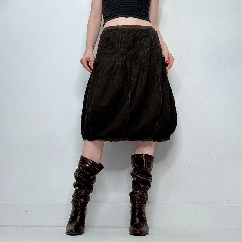Cop Copine puff barrel midi skirt