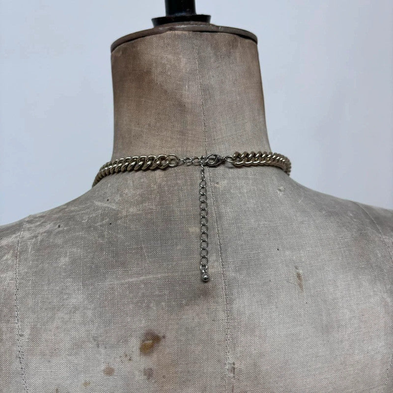 metal grunge spike necklace