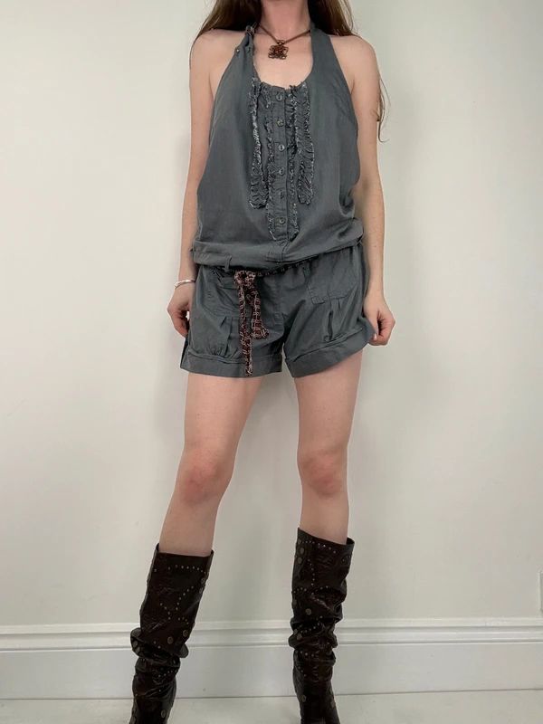 Cop copine slouchy drop waist shorts romper