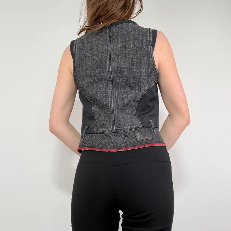 distressed structured utility vest