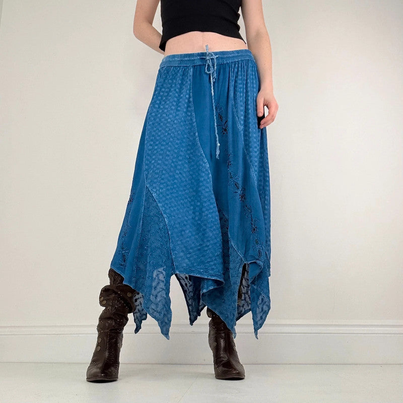 blue embroidered hippie fairy