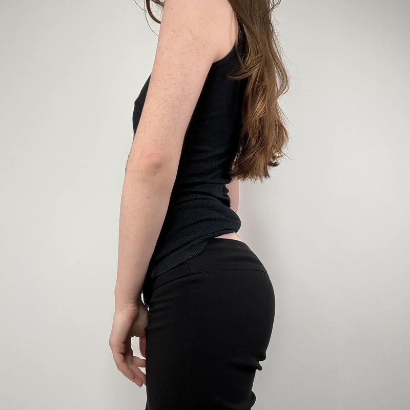 Graphic print I love LA black ribbed vest top