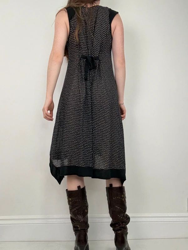 black polkadot Cop Copine midi dress