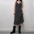 pinstripe silk bias cut floaty dress