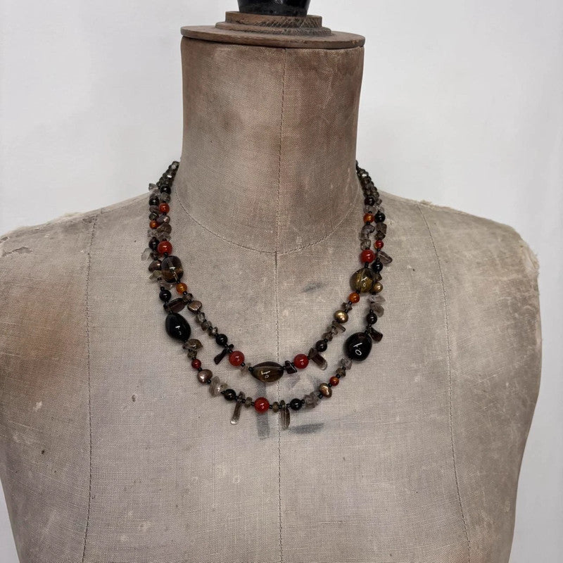 chunky crystal stone necklace