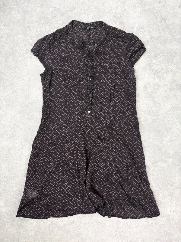 Sheer cotton polkadot babydoll dress