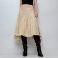linen pleated gathered skirt