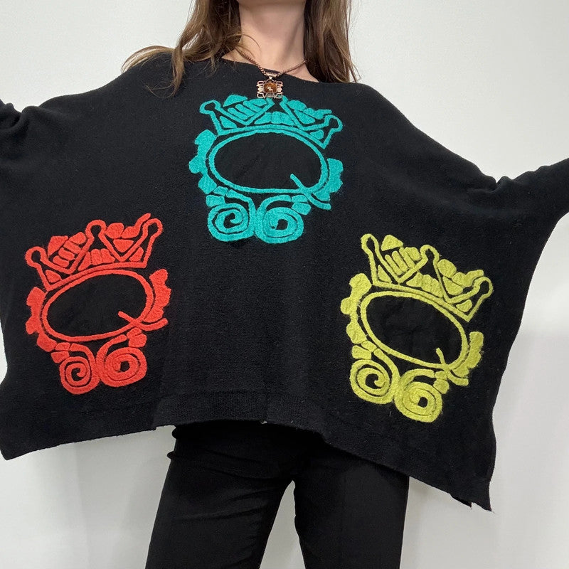 black batwing slouchy Save The Queen jumper