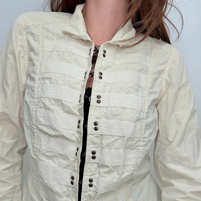 hook and eye fitted military jacket