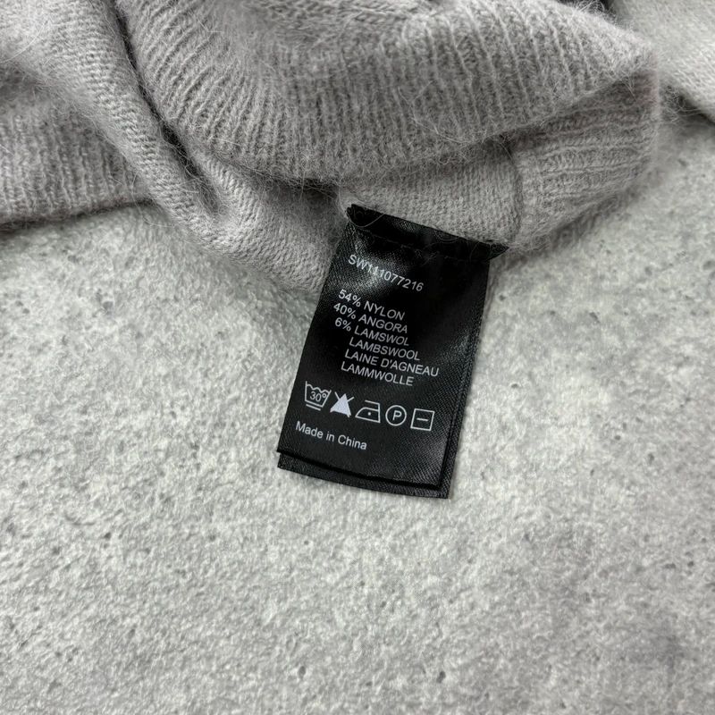 grey angora wool ballerina cropped bolero cardigan