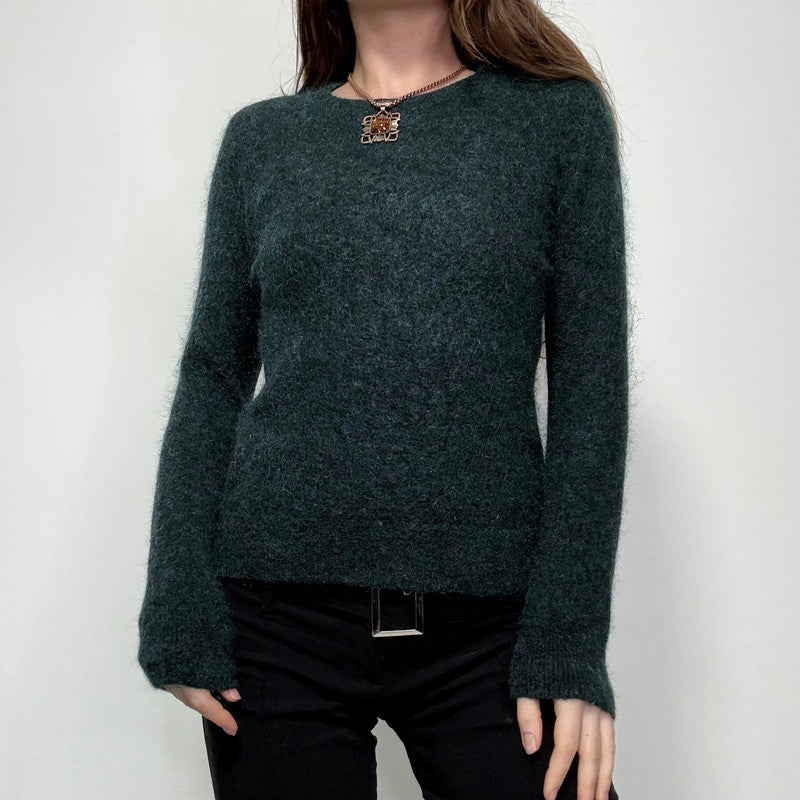 dark green wool knitted jumper