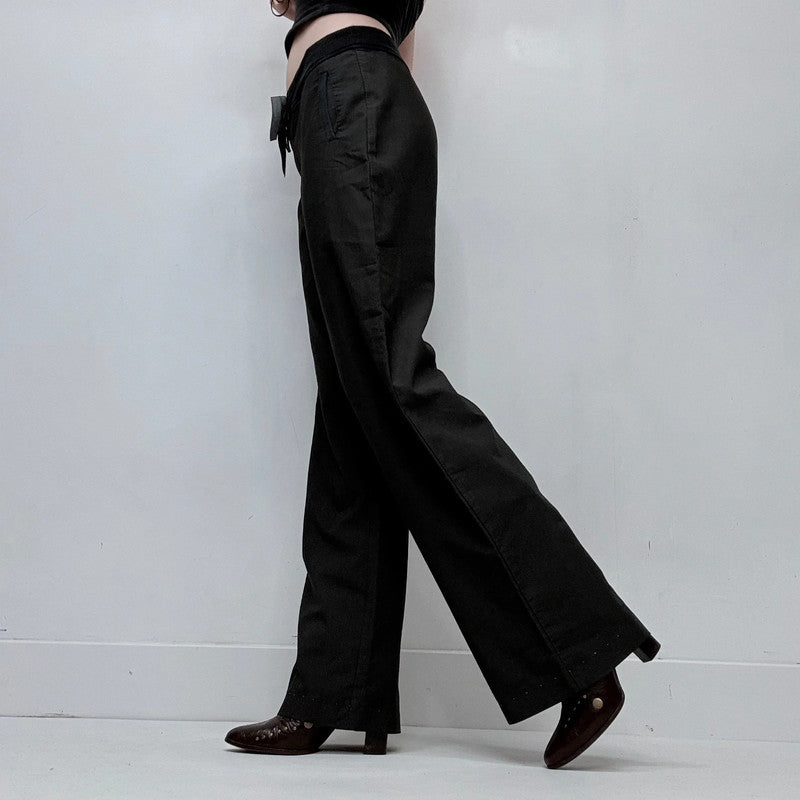 Cop Copine dark grey drawstring low rise trousers