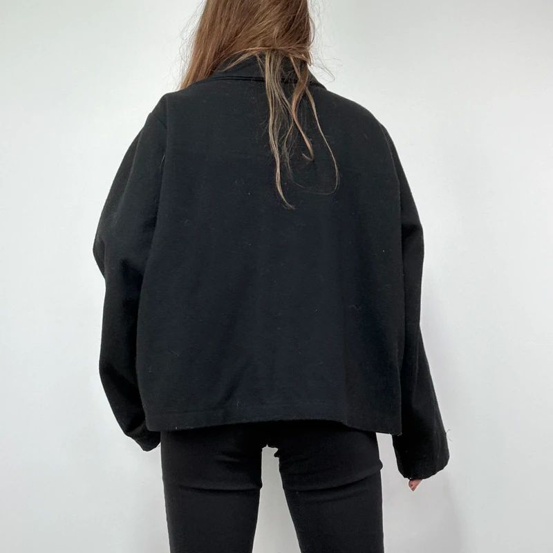 Black Wool Minimalist Jacket