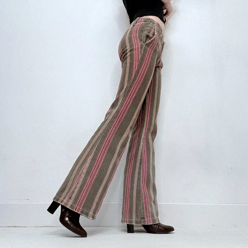 Diesel pinstripe flared jeans