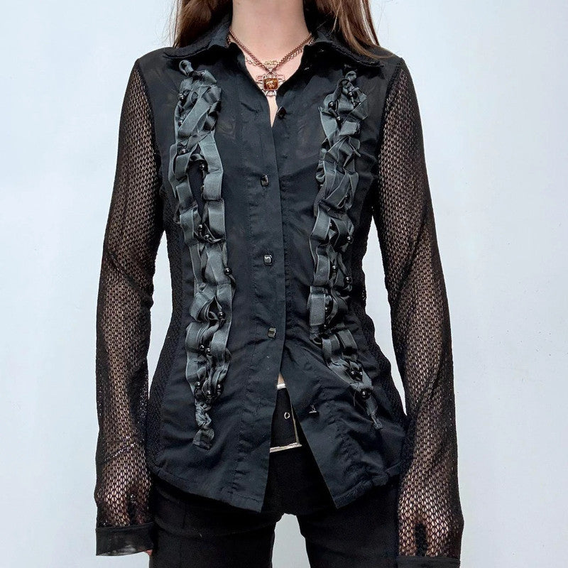 black lace Save the Queen shirt