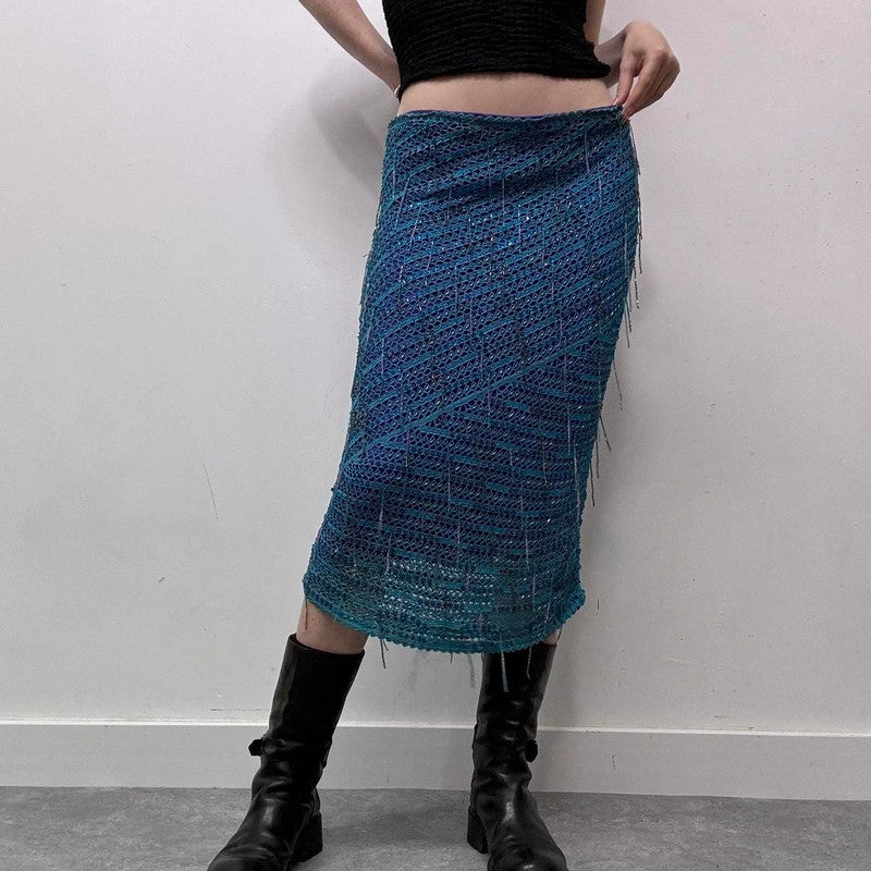 crochet karen Millen bead skirt