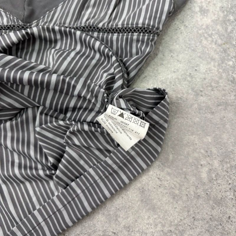 grey pinstripe cami fitted jersey vest top