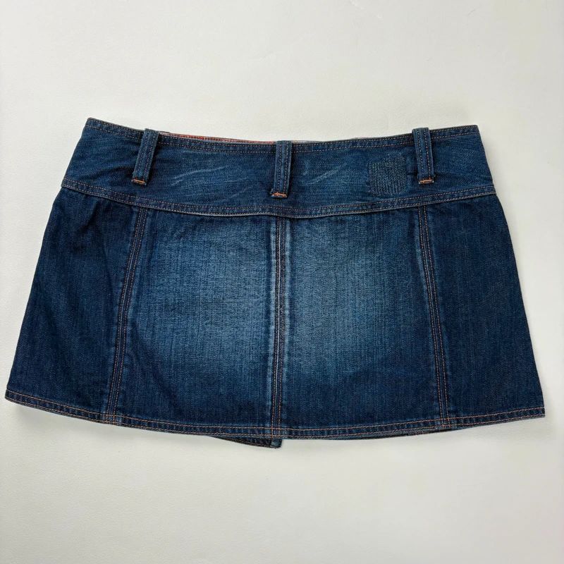 asymmetric denim Diesel mini skirt