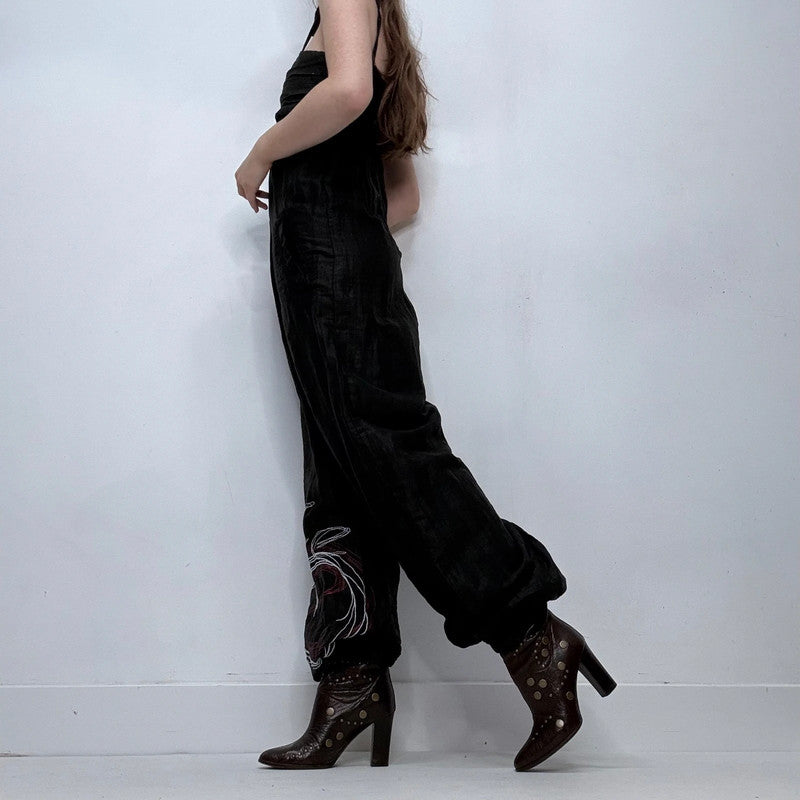 black puff balloon desigual jump suit