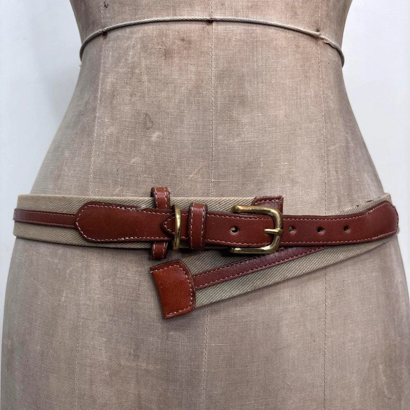 leather canvas riding belt