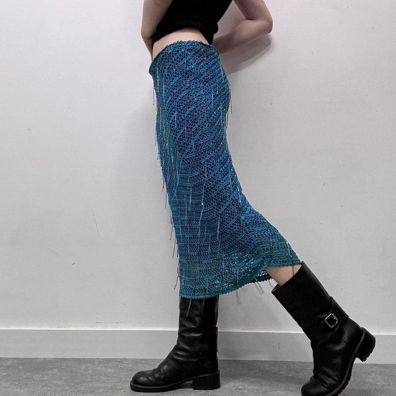 crochet karen Millen bead skirt