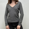 grey cashmere knit jumper