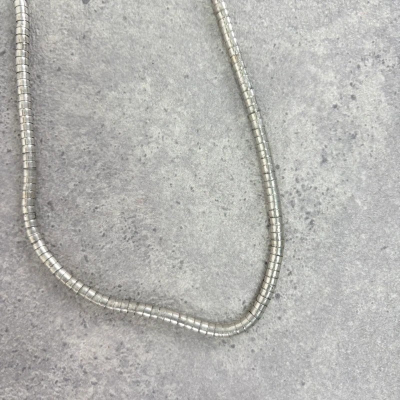 Silver beaded necklace