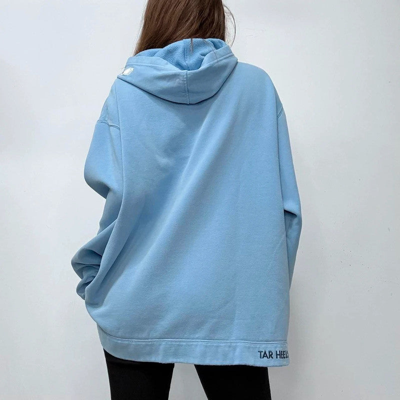 oversized baby blue varsity hoodie