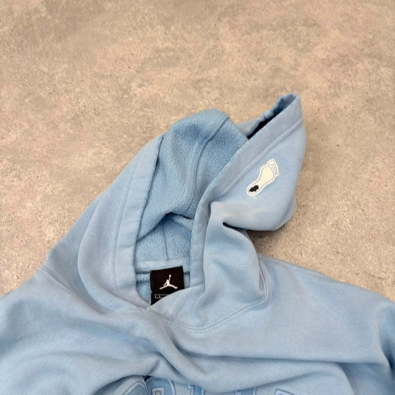 oversized baby blue varsity hoodie