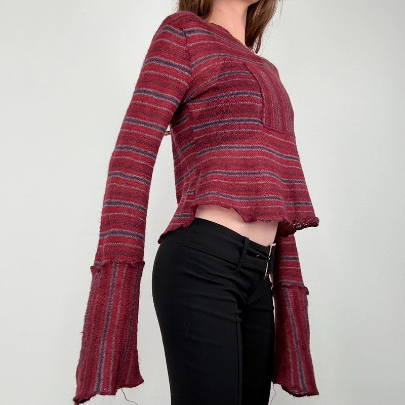 sheer mohair knit slouchy striped jumper