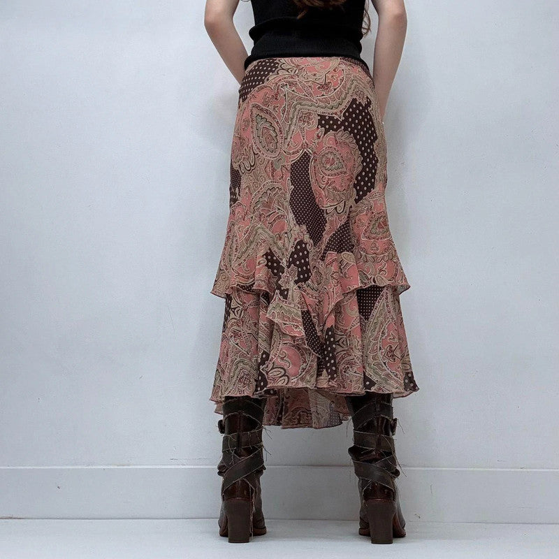 sheer ruffle asymmetric fairy skirt