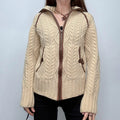 wool cable knit Diesel cardigan