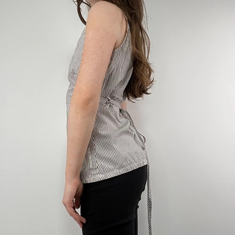 pinstripe g-star cotton cargo waistcoat shirt