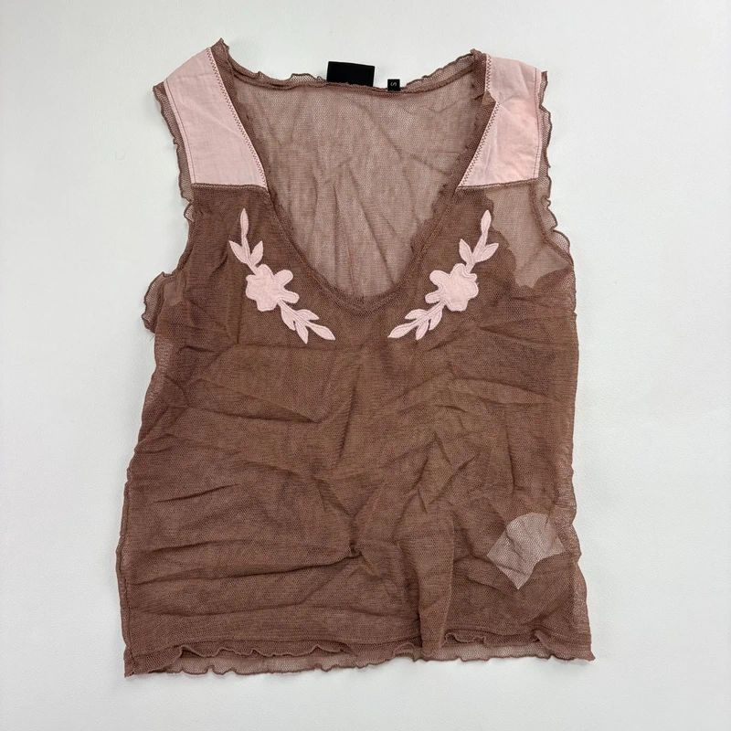 Sheer Brown Mesh Fairy Vest