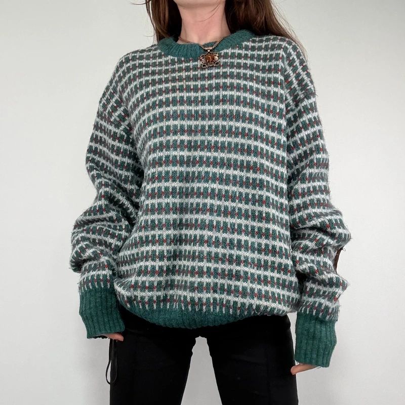 oversized knitted jumper