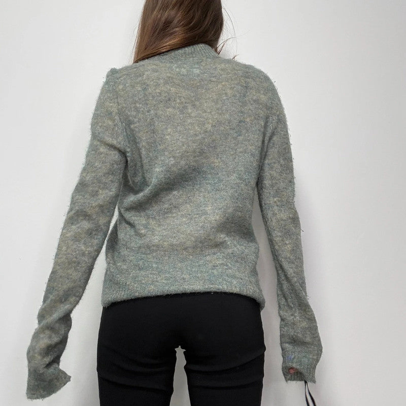 mohair knitted slouchy jumper