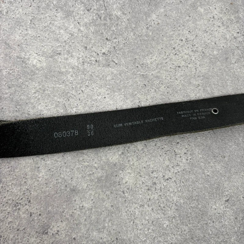 black leather eyelet cargo grunge belt