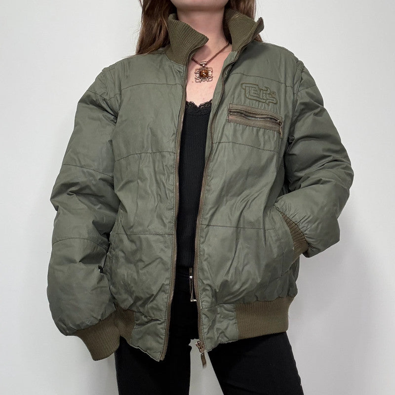 Levi's Khaki puffer bomber jacket