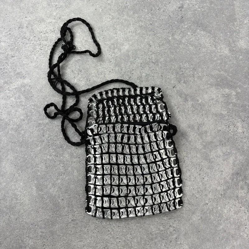 Vintage metallic can tab pouch bag