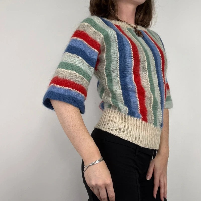 vintage 70s mohair flared jumper