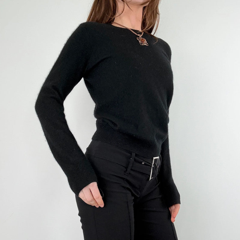 Black slouchy 100% cashmere jumper