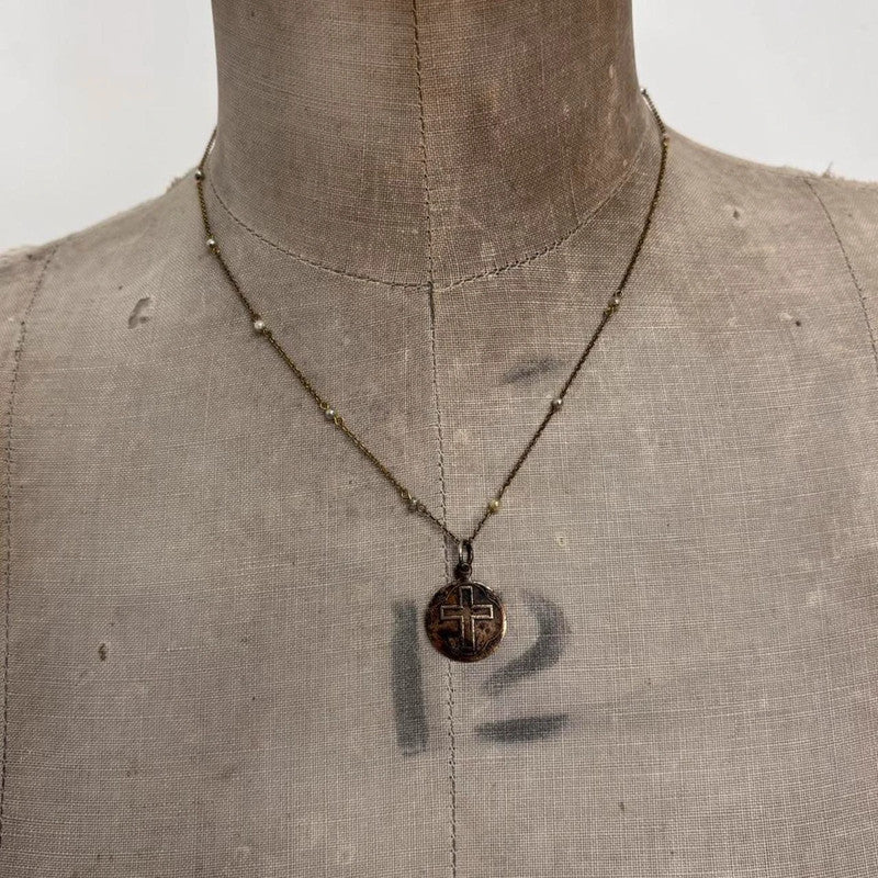 gold plated cross necklace