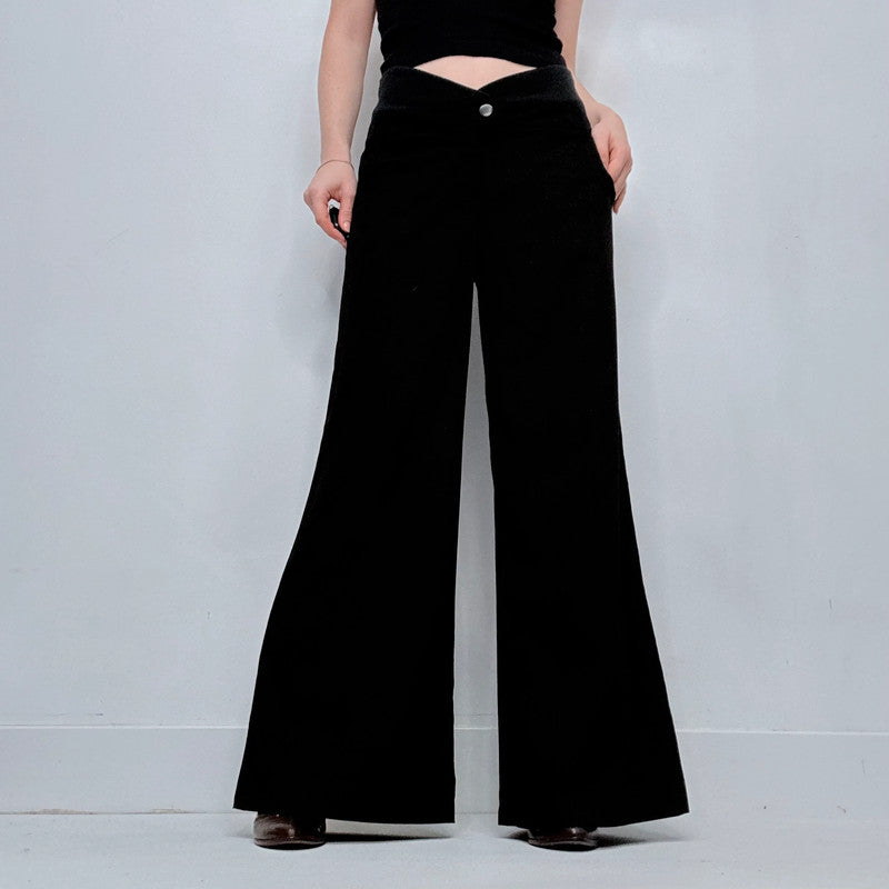 black cop copine wide leg trousers