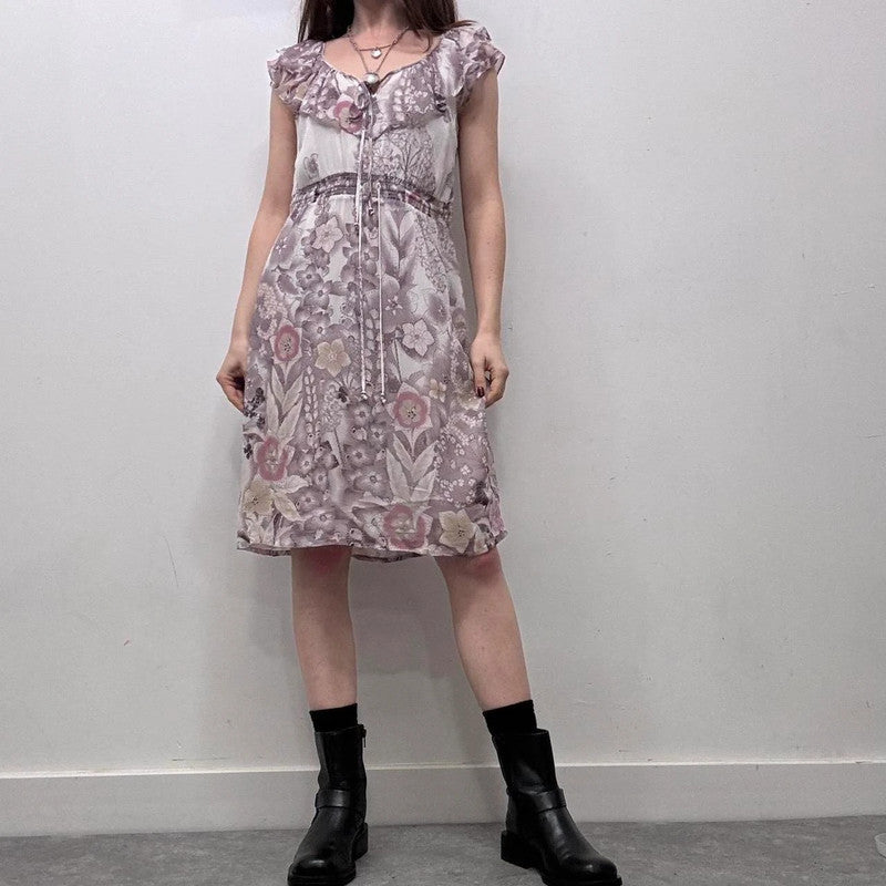 sheer floral floaty summer dress