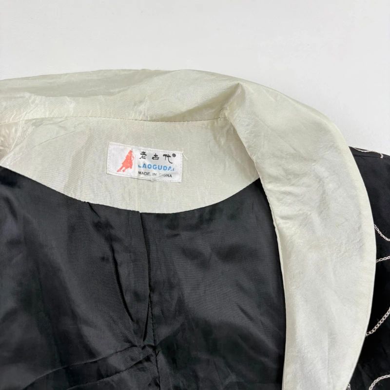 black Embroidered Silk Jacket