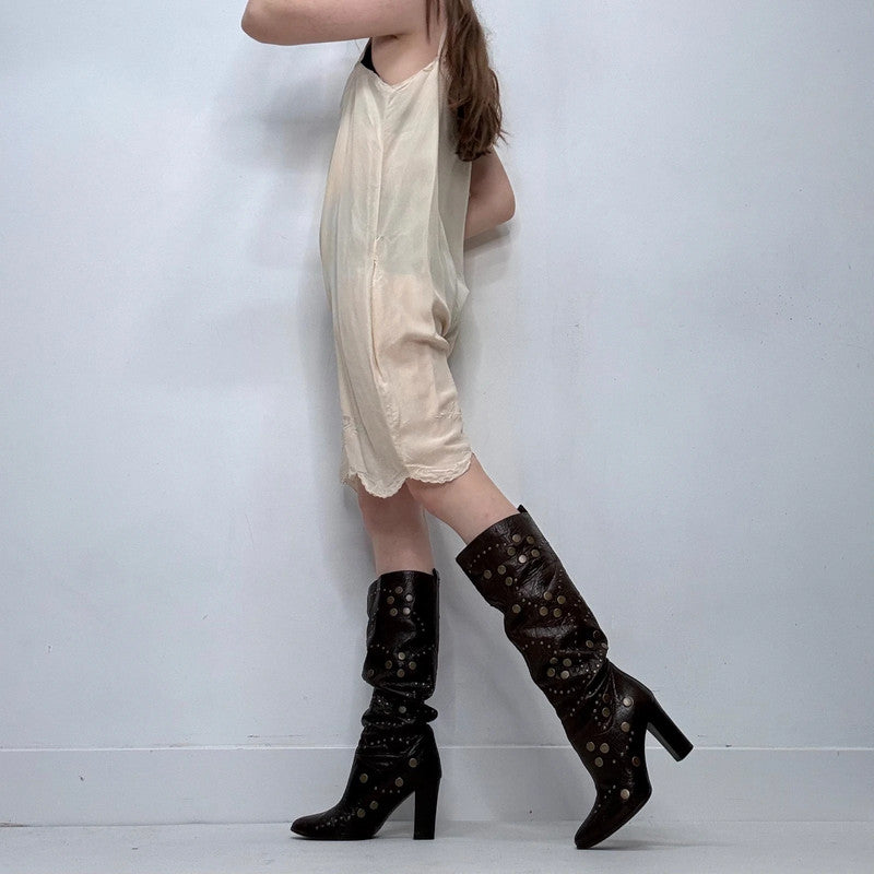 antique silk romper playsuit