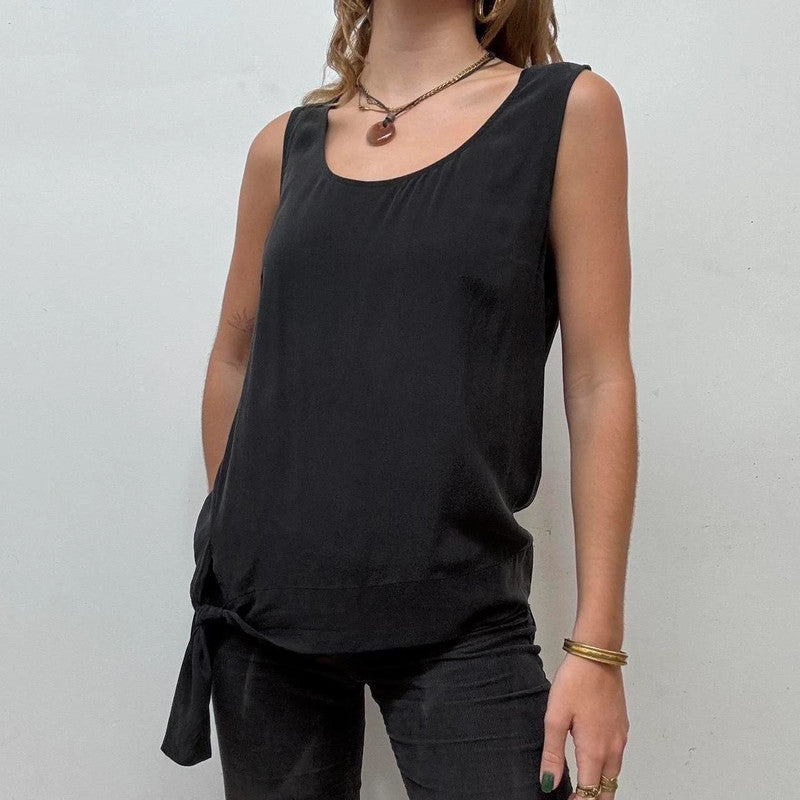 Silk allsaints asymmetric black vest