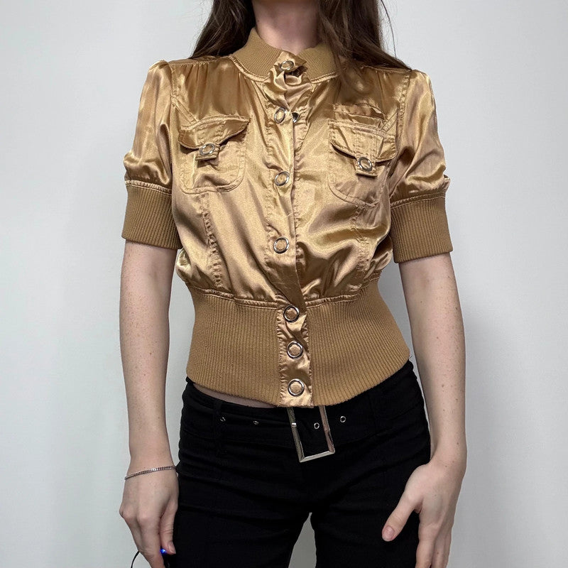 cropped fitted ribbed waistband jacket