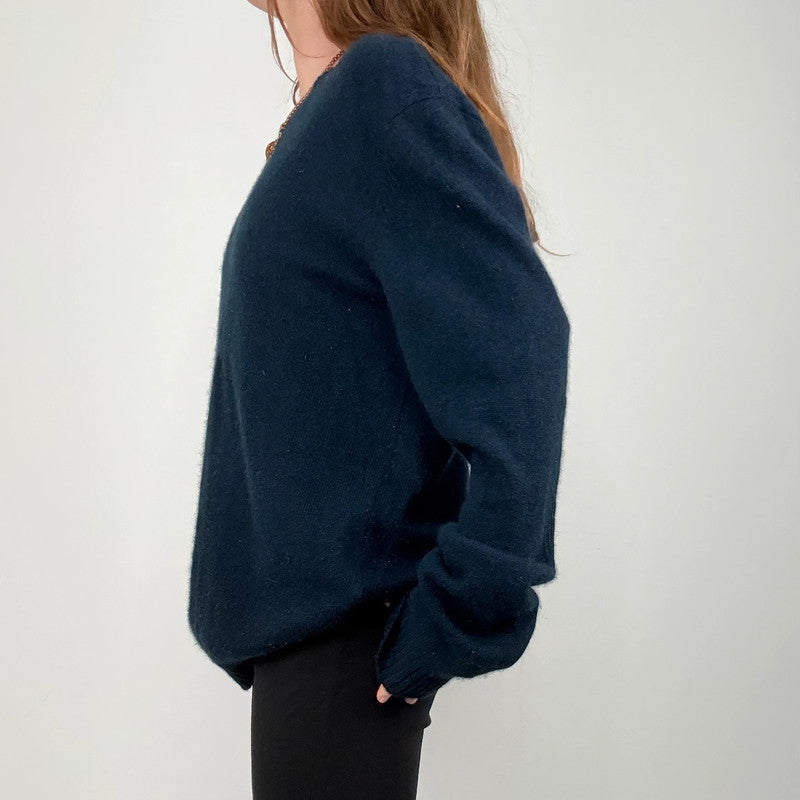 navy agnes b cashmere knitted jumper